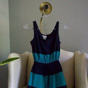Navy and teal dress